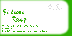 vilmos kusz business card